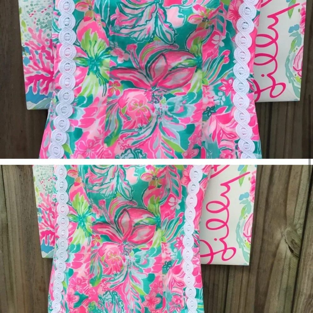 Lilly Pulitzer Mila Stretch Shift New Sz 2 D89 - Picture 2 of 5